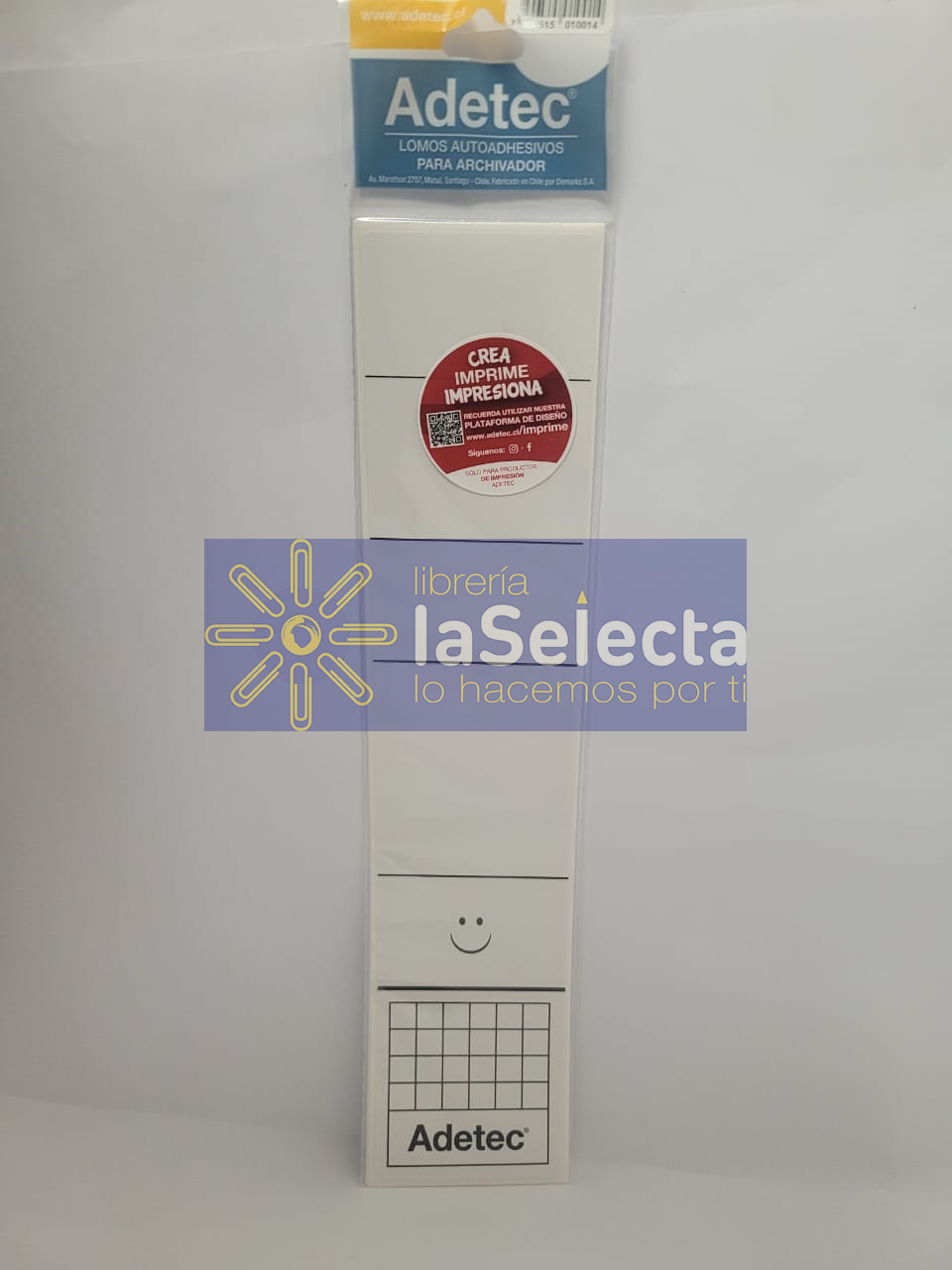 LOMOS AUTOADHESIVOS PARA ARCHIVADOR OFICIO BLANCO ADETEC